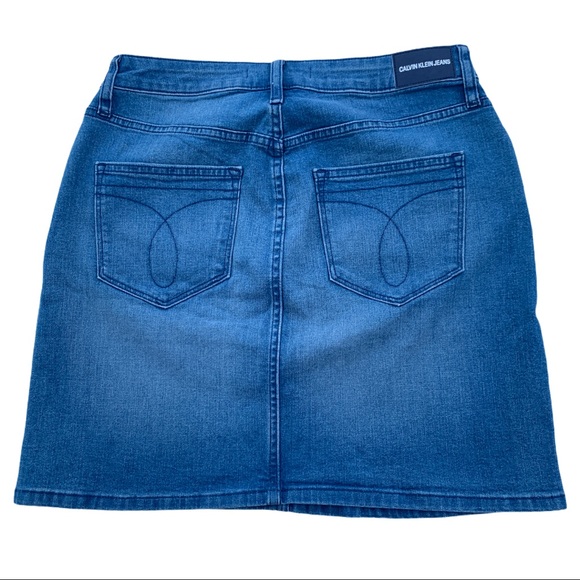 NWOT Calvin Klein Jean Denim Jeans Mini Skirt Sz 8 - Picture 3 of 12